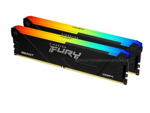 MEMORIJA KINGSTON 16GB(2X8GB)/DIMM/DDR4/3200GHZ/CL16/FURY BEAST RGB